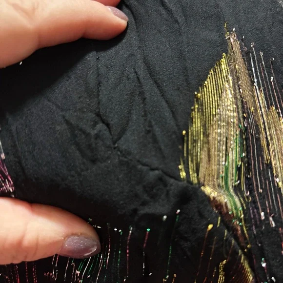 Shoshanna Midnight Atly Puff Sleeve Shimmer Maxi Dress - Picture 6 of 10